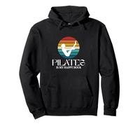 Postura de Barco de Pilates Divertida Pilates Is My Happy Hour Vintage Sudadera con Capucha