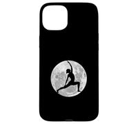 Postura de Guerrero Invertida de Yoga con Forma de Luna y Silueta de Yoga Carcasa para iPhone 15 Plus