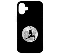Postura de Guerrero Invertida de Yoga con Forma de Luna y Silueta de Yoga Carcasa para iPhone 16 Plus