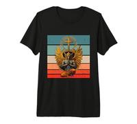 Postura Meditativa De Garuda ala Dorada Aviar Cruz Orar Camiseta Premium