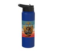 Postura Meditativa De Garuda Ala Dorada Aviar Cruz Orar Stainless Steel Insulated Water Bottle