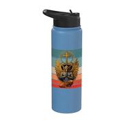 Postura Meditativa De Garuda Ala Dorada Aviar Cruz Orar Stainless Steel Insulated Water Bottle