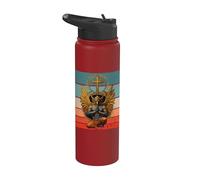 Postura Meditativa De Garuda Ala Dorada Aviar Cruz Orar Stainless Steel Insulated Water Bottle