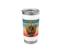 Postura Meditativa De Garuda Ala Dorada Aviar Cruz Orar Vaso térmico de acero inoxidable de doble pared