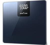 Posture Báscula de Baño Digital, Alta Precisión con Plataforma Extra Grande y Pantalla LED, Capacidad 250 kg, Cristal Templado Antideslizante