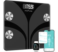 Posture Báscula para peso corporal, báscula digital inteligente de baño, pantalla LED, analizador de composición corporal, 13 básculas de sincronización de peso BML, monitor de salud, aplicaciones de