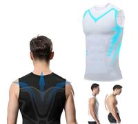 Posture Corrector - Menionic Tourmaline Posture Corrector Vest, Posture Corrector Vest for Men & Women (White,Large)