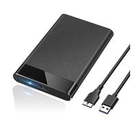 POSUGEAR Carcasa Disco Duro 2,5", USB 3.0 Caja Disco Duro para HDD SSD SATA I/II/III de 7mm y 9.5mm de Altura con Cable USB, Sopporta UASP&Trim, no Requiere Herramientas Compatible con Xbox PS4 PC TV