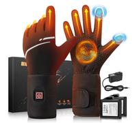 POSUGEAR Guantes Calefactables para Hombre y Mujer, 7,4V 3200mAh*2 Guantes Calefactables con Batería Recargable,Guantes Calientes de Invierno USB 3 temperaturas para Esquí, Caza, Senderismo
