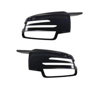 Posventa Tapa De Espejo Para Benz C E S Class W204 W212 W221 | Cubierta de Espejo Lateral Izquierda y derecha,Fibra de carbono/Negro brillante,ABS,Ligero