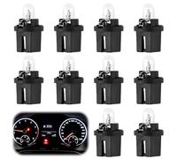 PosyLane 10 Bombillas LED T5 B8.5D para Tablero de Instrumentos de Automóvil, DC 12 V y 2 W Bombillas Enchufables Universales, Luces de Pantalla de Control Central, para Tablero Interior de Automóvil