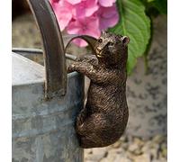 Pot Buddies Figura de Oso marrón Hecha a Mano para Colgar macetas, Adorno Decorativo para Colgar en el jardín, Figura de Maceta de Flores