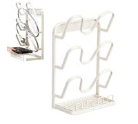 Pot Cover Holder Rack - 3-layer Metal Rustproof Pots Lids Holder, Space-Saving Multifunctional Kitchecb Rack | While Cooking For Apartment Dormitory RV Home Restaurant Cabinet