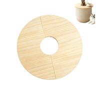 Pot Covers for Plants Interlocking Waterproof Cat Proof Wooden Guard | Dig-Free Soil Cover Planter Shield for Home Balcony Kitchen Living Room Office Hotel