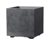 Pot de fleur Cube - DEROMA - Millennium R - Anthracite - A réserve d'eau - 25 cm
