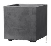 Pot de fleur Cube - DEROMA - Millennium R - Anthracite - A réserve d'eau- 39 cm