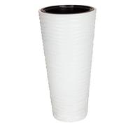 Pot de fleur Sahara en plastique blanc 78.5 cm ht avec bac interne
