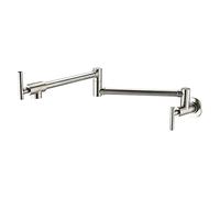 Pot de la olla grifo montado en la pared de la pared del grifo de cocina fría de cocina plegable grifo de cocina de un solo orificio de cocina de cocina con brazo oscilante de articulación, negro mate