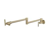 Pot de la olla grifo montado en la pared de la pared del grifo de cocina fría de cocina plegable grifo de cocina de un solo orificio de cocina de cocina con brazo oscilante de articulación, negro mate