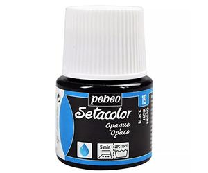 Pot de 'Pébéo - Setacolor pintura textil' negro 45 ml