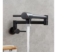 Pot Filler Faucet Wall Mount Double Joint Nozzle Pot Filler Kitchen Tap Dual Mode Single Cold Water Kitchen Taps 360 ° Rotation Pot Filler Kitch