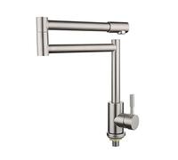 POT FILLER FAUCET304 Acero inoxidable cepillado Un solo lavabo frío Rotación plegable de 360 grados FLAKE GRACIA DE COCINA, Uso eficiente del agua