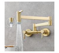 POT FILLER TAP MONTAJE MONTAJE DE LA COCINA PLATABLE DE LA COCINA PLATABLE CALIENTE Y FRÍO OND HOUNG HOBING TAP DE FLAJO DE ROTAR PROBLICACIÓN PROBLICACIÓN LOTÓN DE ORO CUERPO(Brushed gold B)