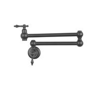 Pot Filler Tap Wall Mounted Retractable Brass with Double Joint Swivel Arm Vintage