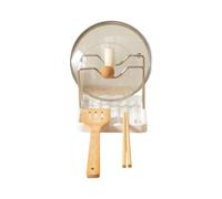 Pot Lid Holder - Countertop Stand With Drip Tray, Pot Lid Holder & Spoon Rest Kitchen | Utensil Storage Rack For Cooking Cutting Board Baking Sheet Stove Pantry Organizer Spatula Ladle Counter