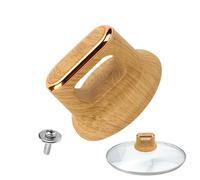 Pot Lid Knob Replacement, Cookware Top Holding Handle 7.7x6.2x4.5cm, Heat-Resistant Handgrip, Pan Cover Knob for Kettle, Saucepan, Wood, Scald-Proof Innovation