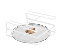 Pot Lid Organizer Gabinete, Chopping Board Holder Rack, Under Display Stand, Space Saving Metal Shelf for Pan Storage, Kitchen Storage, Countertop, Organization, Home Use, 10,43 x 9,37 x 4,06 pulgadas