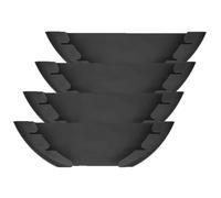 Pot Lid Organizer - Wall Mounted Rack, 4 Piece Kitchen Storage Holder Set