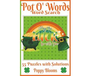 Pot O' Words: Irish word search with solutions, 6x9 paperback, Easy to Read, Gifts for teens, adults, Ireland fans