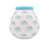 Pot of Dreams Hucha de cerámica Hecha a Mano con diseño de Elefante Azul Save and Smash | Regalo Decorativo Ahorro para Centro de Mesa, Sala de Estar y Dormitorio