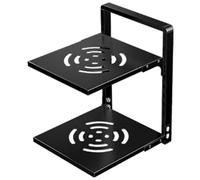 Pot Rack Heavy Duty Cookware Organizer, Metal Pan Holder Cast Iron Skillet Frying Pan Dutch Oven Griddles, Stainless Steel, Adjustable Kitchen Rack for Cabinets Countertops Pantry Shelf, 27x23x31cm