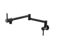 Pot Reller Tap Montado Plegable Cocina Grifo Single Frío Hole Rose Gold Frifete Girar Brass Brox, Uso eficiente del agua(Black oil brushed)