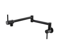 Pot Reller Tap Montado Plegable Cocina Grifo Single Frío Hole Rose Gold Frifete Girar Brass Brox, Uso eficiente del agua(Black oil brushed)