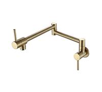 Pot Reller Tap Tap Montado Plegable Cocina Grifo Single Frío Single Hole Rose Gold Frifete Grifo Girar Girar Brass Brox(Brushed gold)