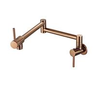 Pot Reller Tap Tap Montado Plegable Cocina Grifo Single Frío Single Hole Rose Gold Frifete Grifo Girar Girar Brass Brox(Rose gold)