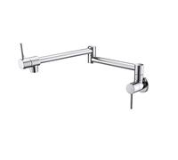 Pot Reller Tap Tap Montado Plegable Cocina Grifo Single Frío Single Hole Rose Gold Frifete Grifo Girar Girar Brass Brox(Chrome)