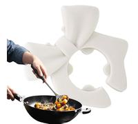 Pot Spoon Holder,Silicone Spatula Rack | Heat-Resistant Space-Saving Bowknot Kitchen Gadget Rack, Ladle Rest for College Dorm Cooking RV