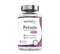 Potasio Complex. Doble Acción Premium | Citrato de potasio 1800 mg + Cloruro de Potasio 600 mg. Suplemento deportivo. Mantenimiento muscular - Tensión Arterial Máxima absorción. 180 cápsulas vegetales