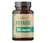 Potasio de Alta Dosis - 300 Cápsulas - Vegano - 616,5 mg de Citrato de Potasio por Dosis Diaria