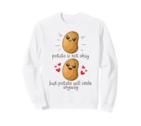 Potato Is Not Okay Funny Potato Joke Meme Vegetable Potating Sudadera