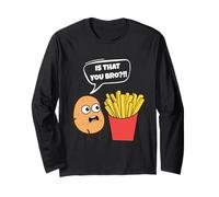 Potato Is That You Bro French Fries Funny Potato Food Lover Manga Larga
