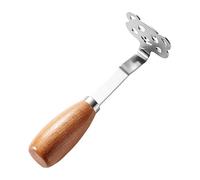 Potato Smasher Tool, Ergonomic Handle Wooden Smasher, 16.5x4.8cm Rust Resistant Design, Kitchen Masher Cooking Accessory, Smooth Mash Results, Suitable for Vegetable Fruit Puree Home Restaurant