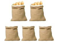 Potato Storage Bag, Burlap Jute Sack, 15.75x23.62 Inches Large Breathable Food Holder, Reusable Farm Produce Organizer for Beans Fruits Coffee Sand Market Kitchen Pantry Daily Use
