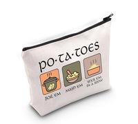 Potatoes Boil Em Quote LOTR Movie - Bolsa de cosméticos con cremallera para fanáticos de la película de aventuras, regalo para fanáticos de Hobbit, Bolsa para patatas, moda