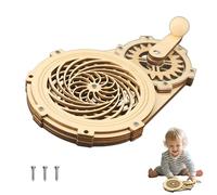 Potatomato Busy Board Actividades para Tablero de Actividades Juguete de Madera con manivela y Engranaje Rompecabezas para niños pequeños Que estimula la imaginación, Modelo Creativo de Madera.