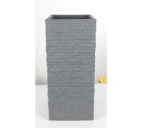 Pote de Columna" Kubus "26 x 60 x 26cm Gris Ziegelstein-Optik Columna Flores